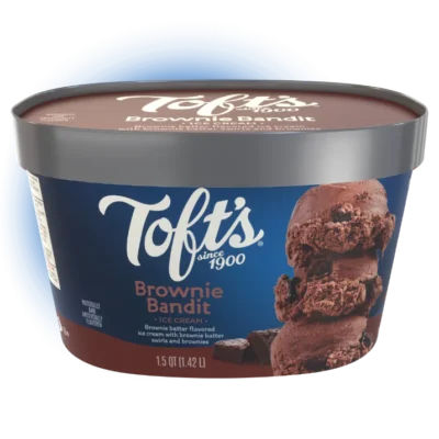 48 ounce container of brownie bandit steel vengeance ice cream