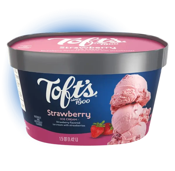 48 oz container of strawberry ice cream