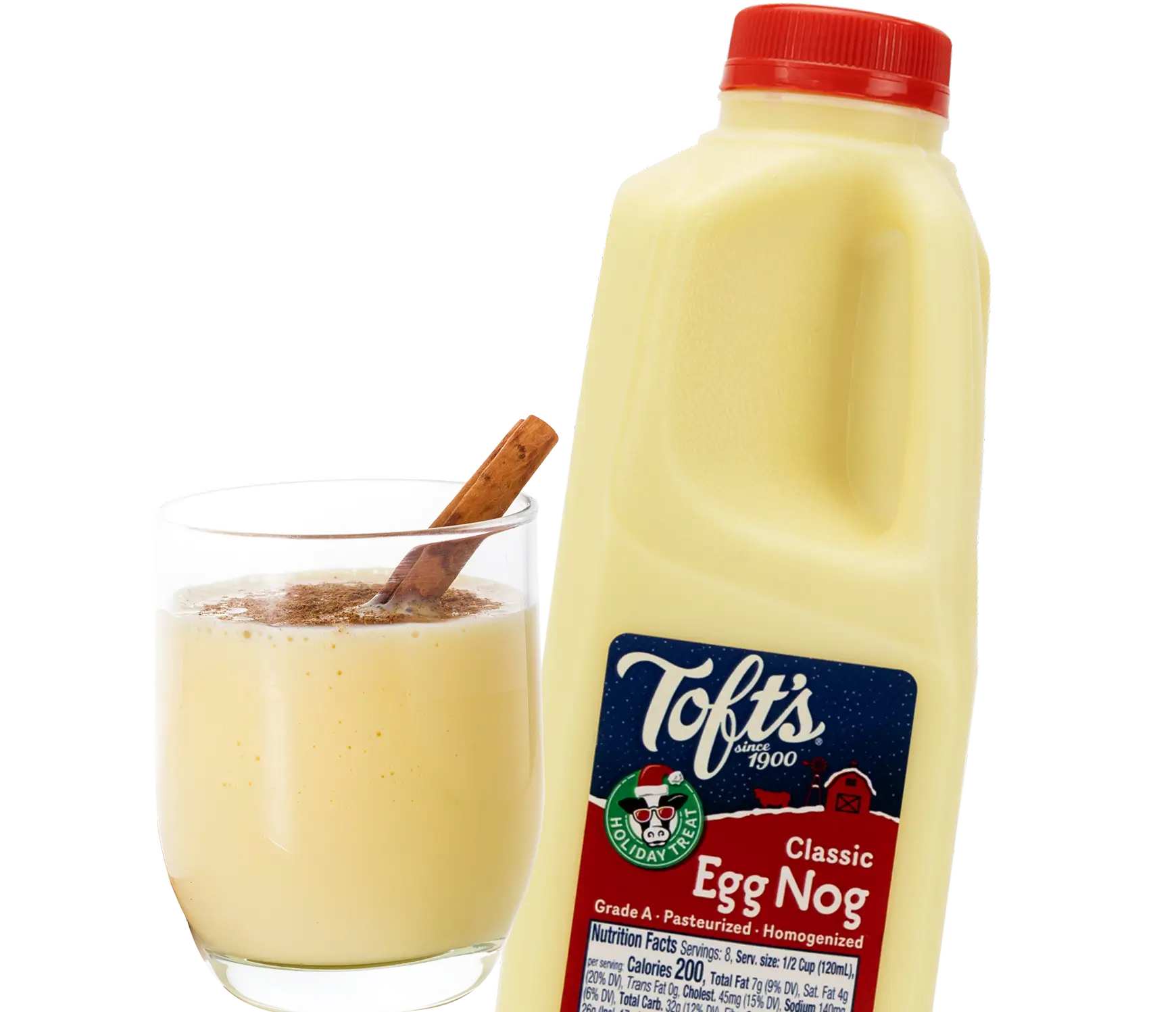 EGGNOG GLASS N BOTTLE